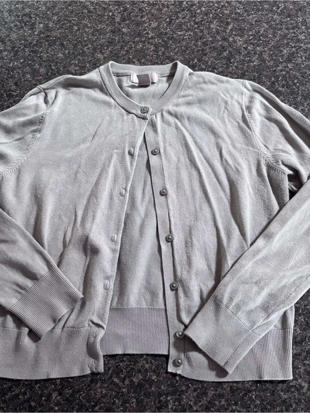 H&M Light Gray Button-Front Cardigan